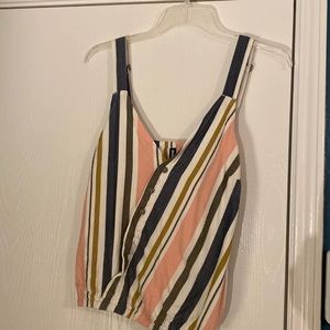 RVCA crop striped top size Medium